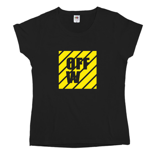 Women's T-shirt Fruit of the loom - Off W (желтый) - Mfest