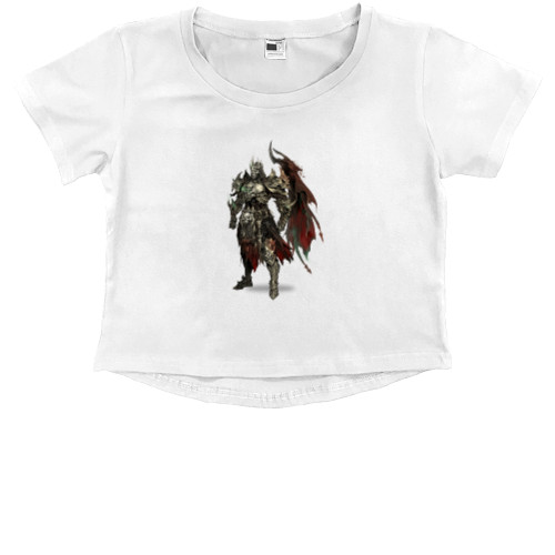 Kids' Premium Cropped T-Shirt - Lost Ark принт - Mfest