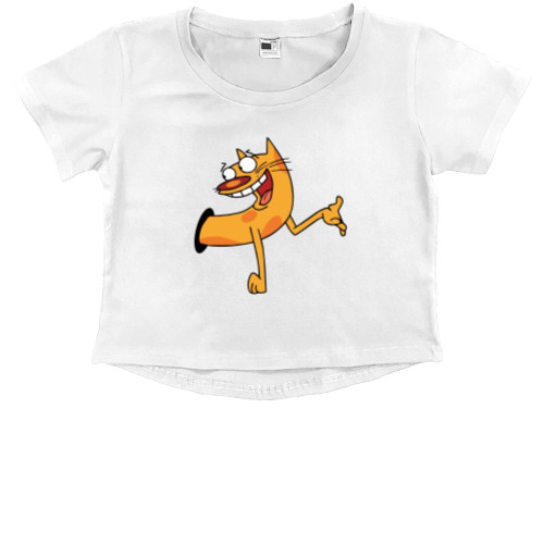 Kids' Premium Cropped T-Shirt - Catdog - Cat - Mfest