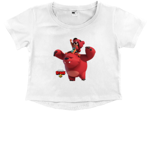 Kids' Premium Cropped T-Shirt - Nita and Bear - Mfest