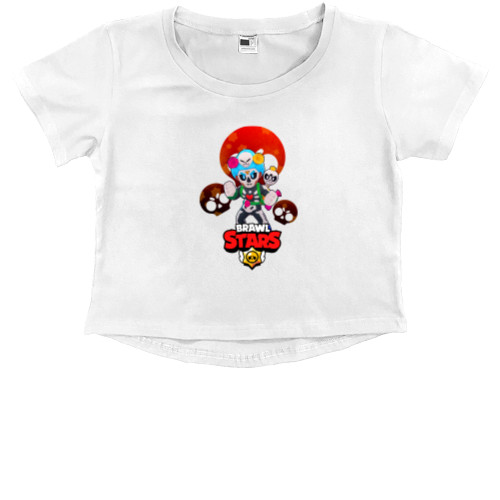 Kids' Premium Cropped T-Shirt - Brawloween Rosa (Brawl Stars) - Mfest