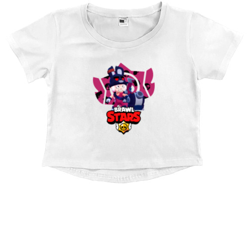 Kids' Premium Cropped T-Shirt - Dark Bunny Penny / Evil Penny (Brawl Stars) - Mfest