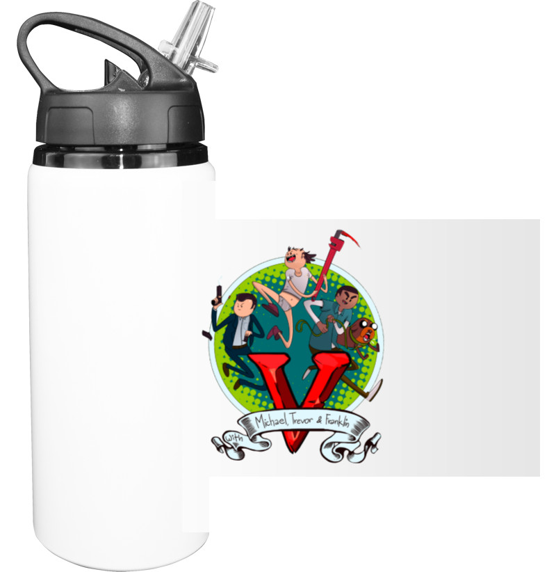 Sport Water Bottle - GTA & Adventure time - Mfest