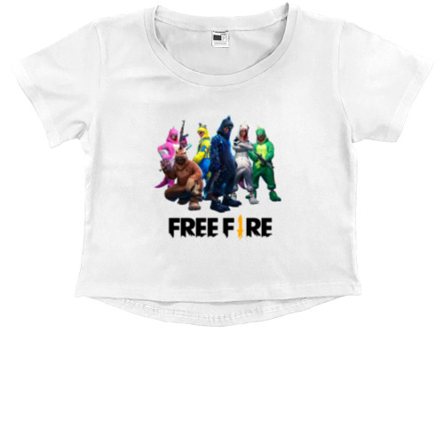 Kids' Premium Cropped T-Shirt - Free Fire 3 - Mfest