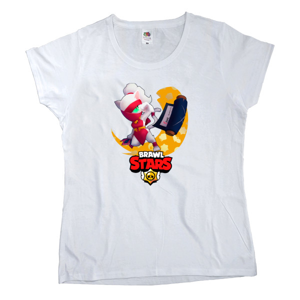 Women's T-shirt Fruit of the loom - Ninja Cat Tara (Brawl Stars) - Mfest