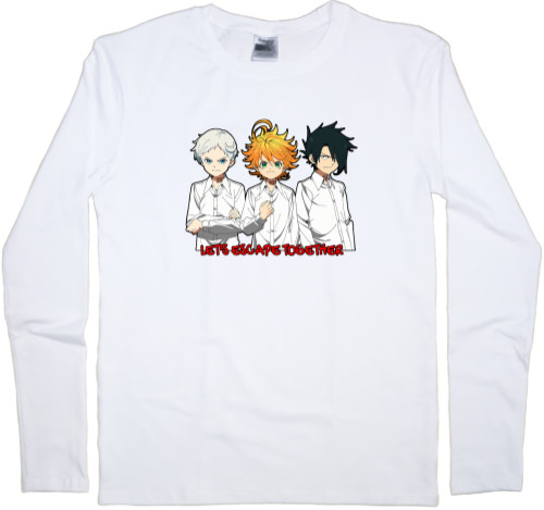 Men's Longsleeve Shirt - Let's Escape Together (The Promised Neverland) - Mfest