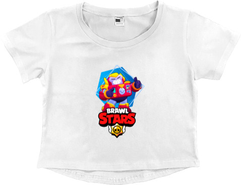 Women's Cropped Premium T-Shirt - Surge / Volt 2 (Brawl Stars) - Mfest