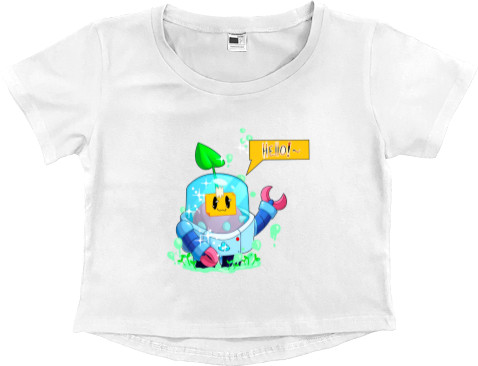 Women's Cropped Premium T-Shirt - Sprout 2 / Sprout 2 (Brawl Stars) - Mfest