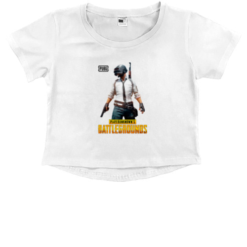 Kids' Premium Cropped T-Shirt - PUBG 12 - Mfest