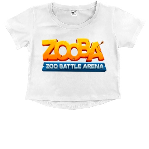 Kids' Premium Cropped T-Shirt - Zooba logo - Mfest