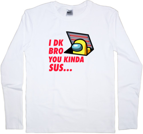 Kids' Longsleeve Shirt - You kinda sus... (Among us) - Mfest