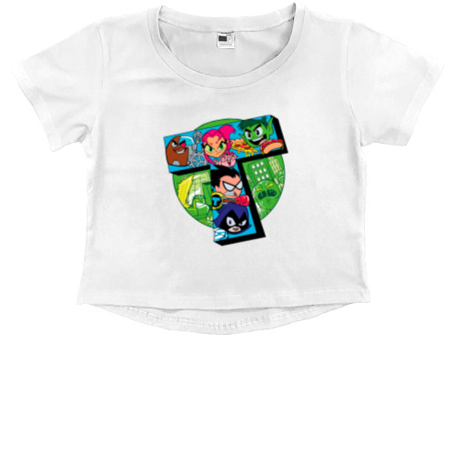 Kids' Premium Cropped T-Shirt - Teen Titans Go 4 - Mfest