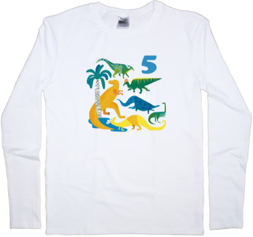 Kids' Longsleeve Shirt - Birthday Dinosaurs - Mfest