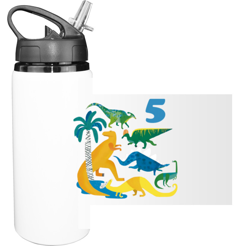 Sport Water Bottle - Birthday Dinosaurs - Mfest