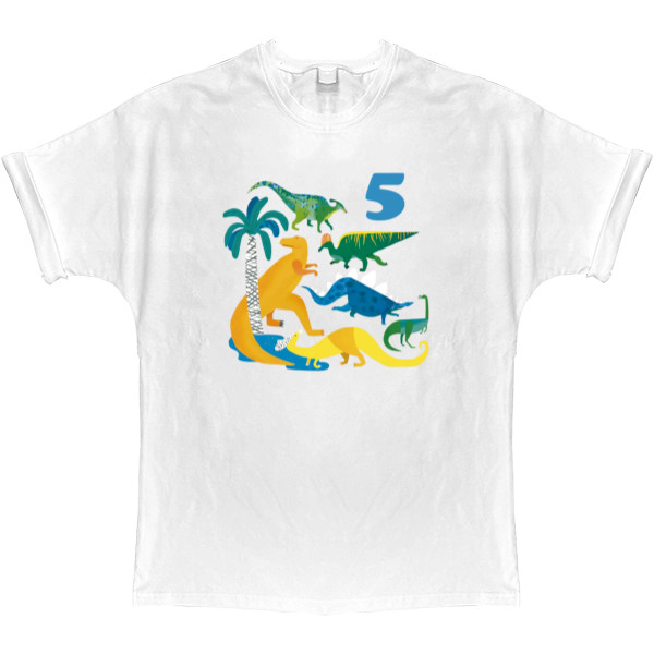 T-shirt Oversize - Birthday Dinosaurs - Mfest