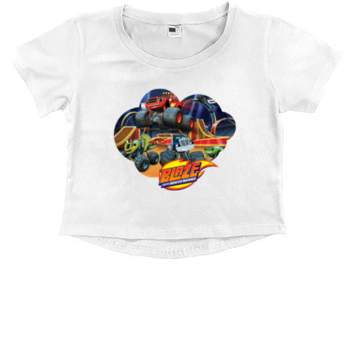 Kids' Premium Cropped T-Shirt - Flash and Wonder Machines 9 - Mfest