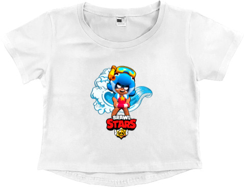 Women's Cropped Premium T-Shirt - Marine Nita (Brawl Stars) - Mfest