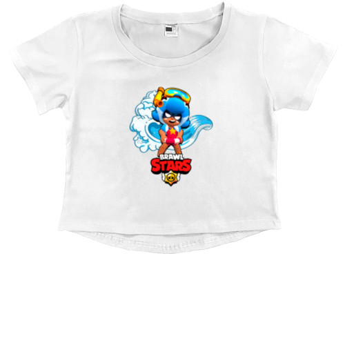 Kids' Premium Cropped T-Shirt - Marine Nita (Brawl Stars) - Mfest