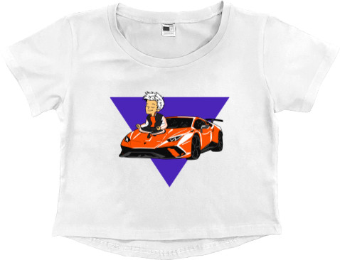 Women's Cropped Premium T-Shirt - Lamborghini Vlad Paper - Mfest