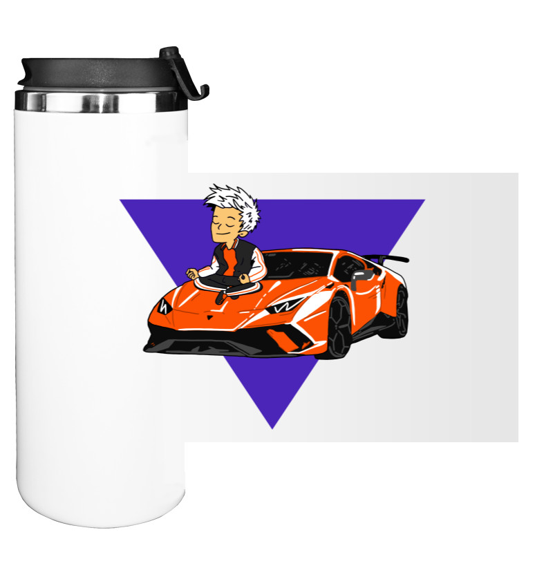 Water Bottle on Tumbler - Lamborghini Vlad Paper - Mfest