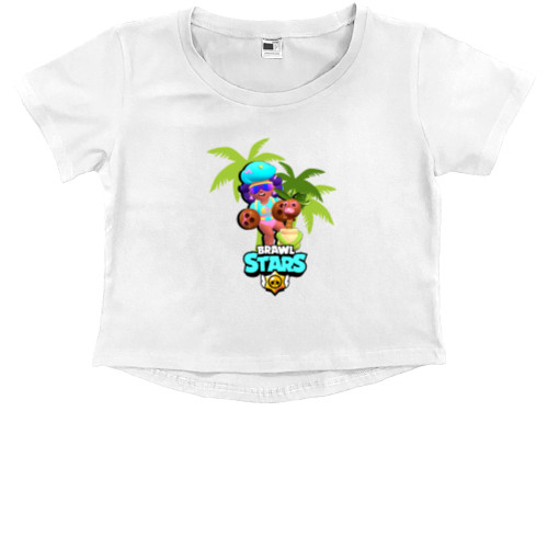 Kids' Premium Cropped T-Shirt - Coco Rose (Brawl Stars) - Mfest