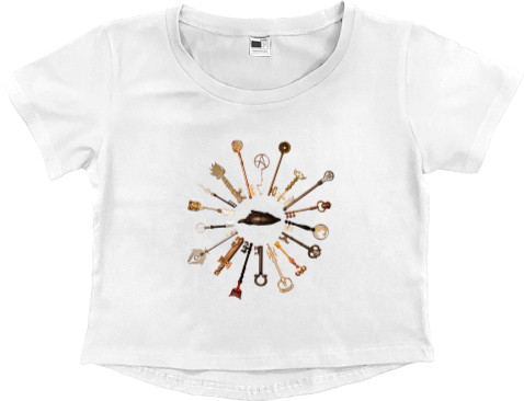 Women's Cropped Premium T-Shirt - Locke & Key 6 - Mfest