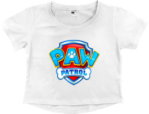 Women's Cropped Premium T-Shirt - Paw Patrol Logo - Mfest