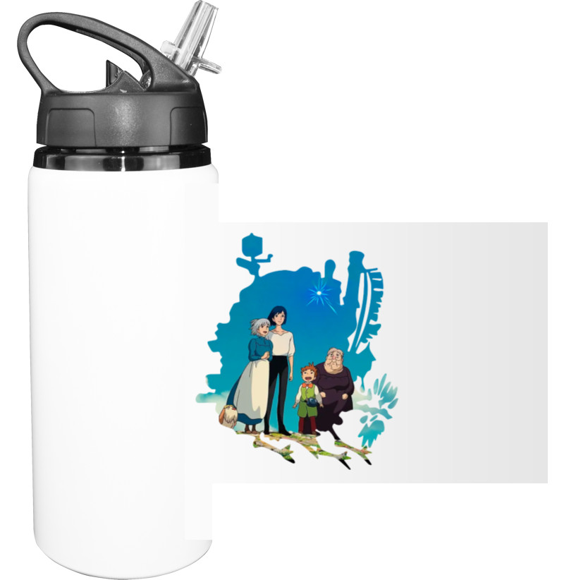 Sport Water Bottle - howls moving castle 2 - Mfest