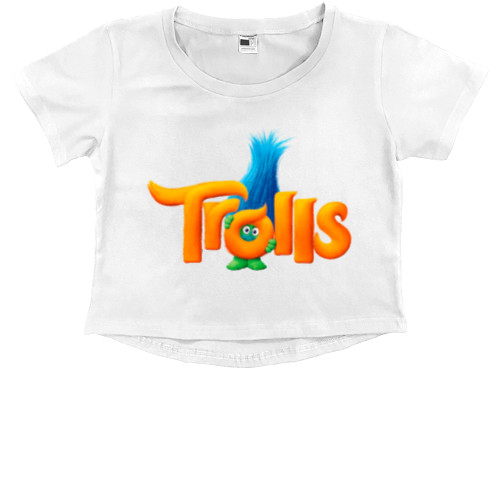 Kids' Premium Cropped T-Shirt - trolls - Mfest