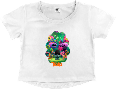 Women's Cropped Premium T-Shirt - Trolls 3 - Mfest