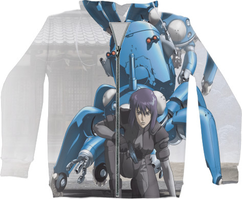 Unisex Zip-through Hoodie 3D - Ghost in the Shell 3 - Mfest