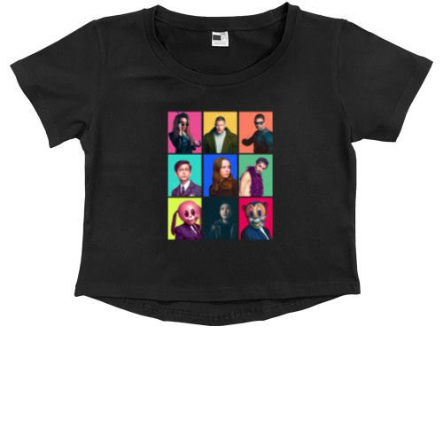 Kids' Premium Cropped T-Shirt - Академия Амбрелла / The Umbrella Academy 5 - Mfest