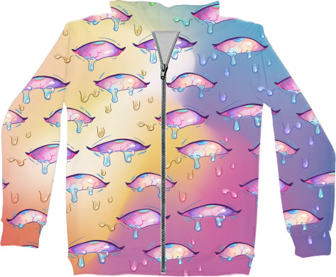 Kids' Zip-through Hoodie 3D - Ahegao / Ахэгао - Mfest