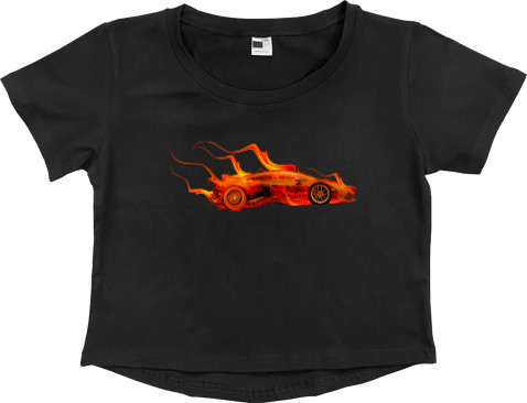 Women's Cropped Premium T-Shirt - Lamborghini 14 - Mfest