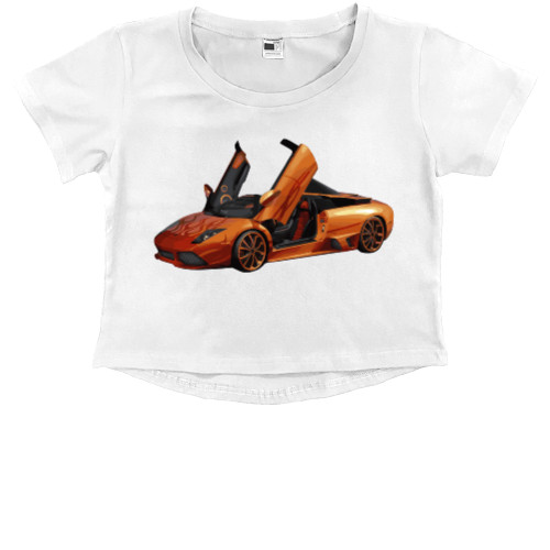 Kids' Premium Cropped T-Shirt - Lamborghini 11 - Mfest