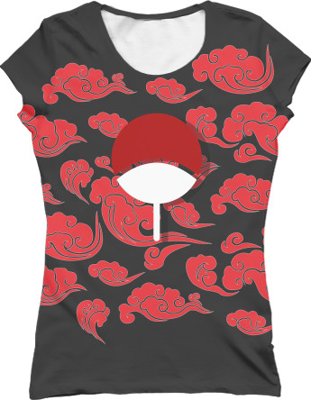 Women's T-Shirt 3D - Учиха / Uchiha (Naruto) - Mfest