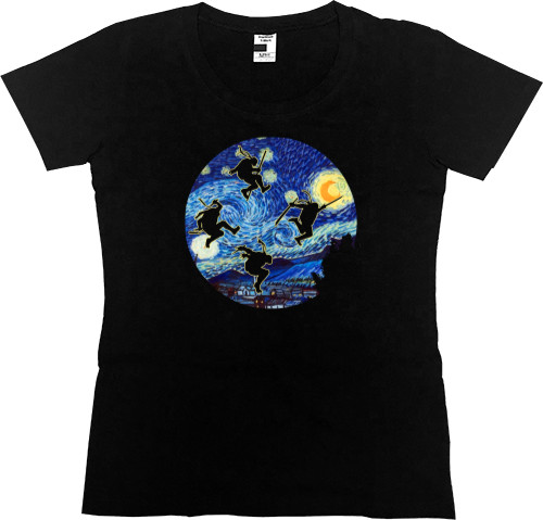 Women's Premium T-Shirt - Черепашки Ниндзя / TNMT Van Gogh - Mfest