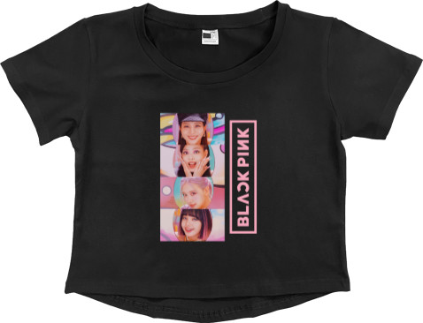 Women's Cropped Premium T-Shirt - Blackpink 5 - Mfest