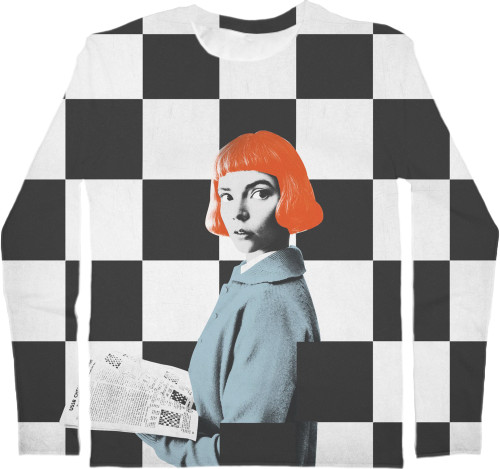 Men's Longsleeve Shirt 3D - Ход королевы / The Queen's Gambit 2 - Mfest