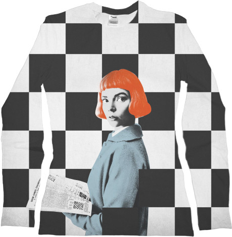 Women's Longsleeve Shirt 3D - Ход королевы / The Queen's Gambit 2 - Mfest