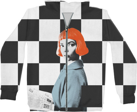 Unisex Zip-through Hoodie 3D - Ход королевы / The Queen's Gambit 2 - Mfest