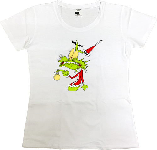 Women's Premium T-Shirt - New Year Grinch 2 - Mfest