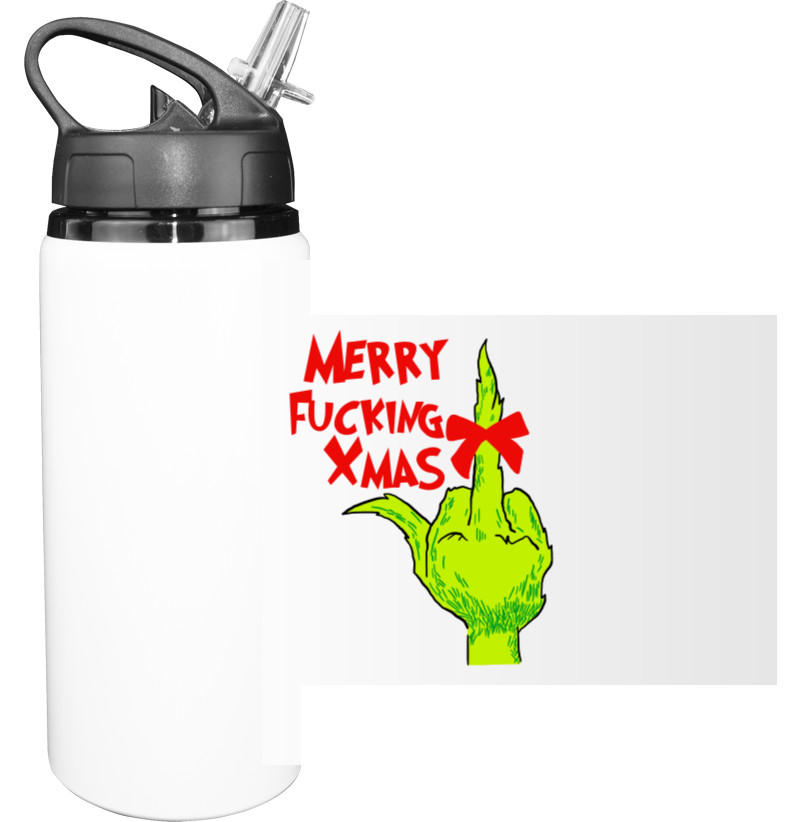 Sport Water Bottle - Merry F***g Christmas - Mfest