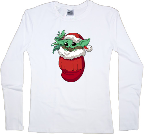 Women's Longsleeve Shirt - Christmas Baby Yoda - Mfest