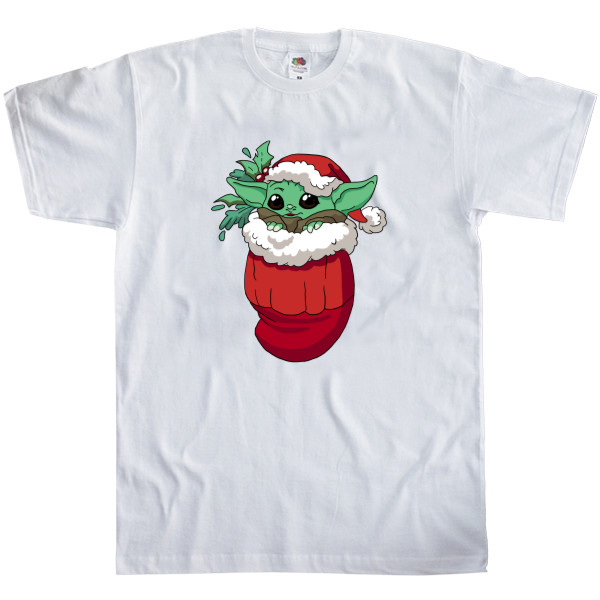 Футболка Класика Дитяча Fruit of the loom - Christmas Baby Yoda - Mfest