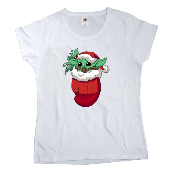 Women's T-shirt Fruit of the loom - Christmas Baby Yoda - Mfest