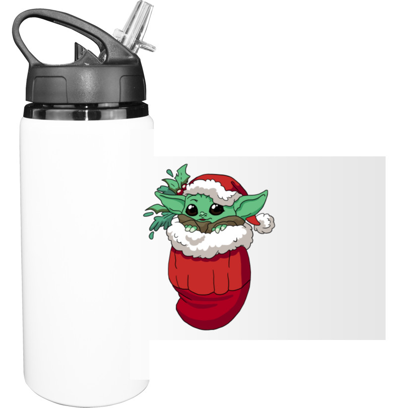 Sport Water Bottle - Christmas Baby Yoda - Mfest