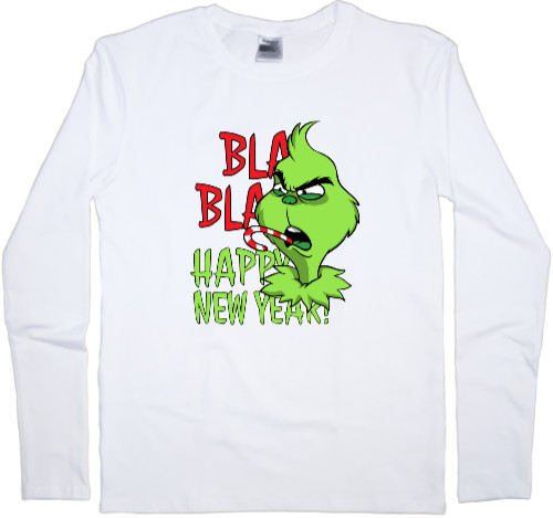 Men's Longsleeve Shirt - Bla Bla Happy New Year! - Mfest