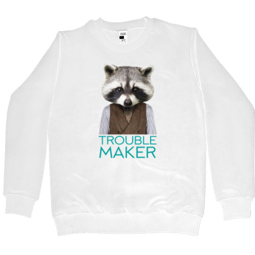 Men’s Premium Sweatshirt - Енот Trouble Maker - Mfest