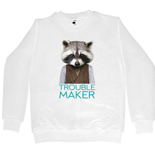 Women's Premium Sweatshirt - Енот Trouble Maker - Mfest